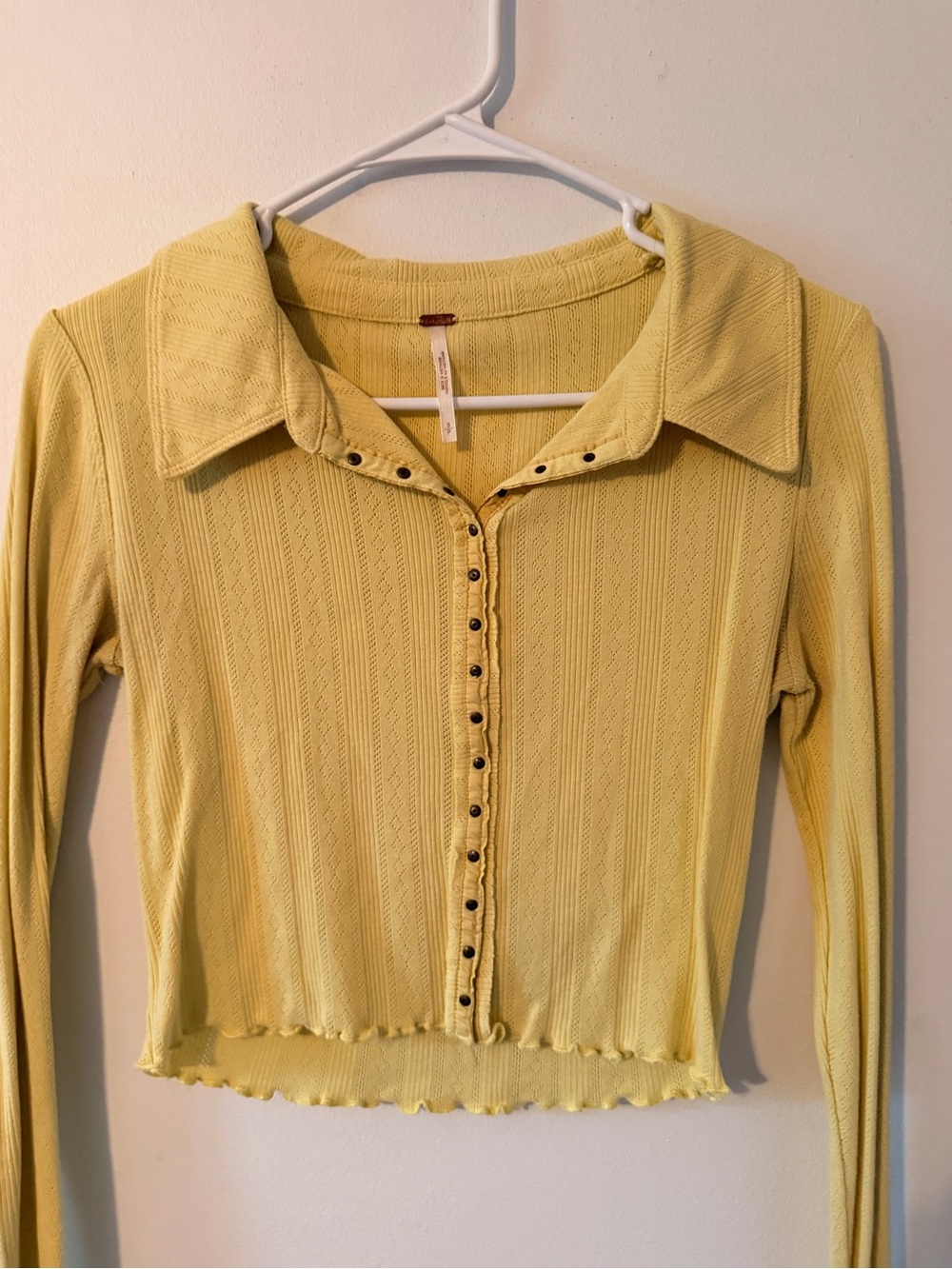 Free People Cropped Cardi Shirt